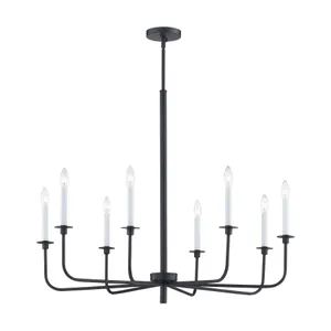 Lexington Green 38" Wide 8-Light Chandelier - Matte Black 1