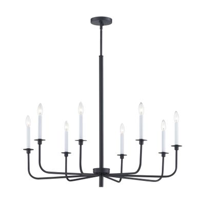 Lexington Green 38" Wide 8-Light Chandelier - Matte Black