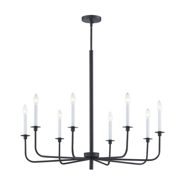 Lexington Green 38" Wide 8-Light Chandelier - Matte Black