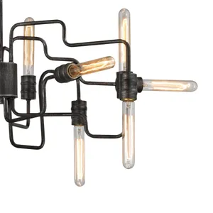 Transit 29'' Wide 12-Light Chandelier - Silvered Graphite 4