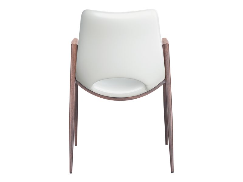 Desi Dining Chair White & Walnut 5
