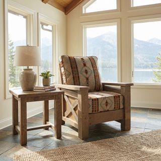 WoodShop Lounge Chair - Standard Leather - Backrest:  Leather TBD; Seat:  Leather TBD