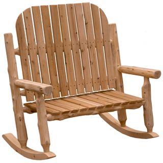 Voyageur Two-Person Adirondack Rocking Chair - Unfinished/Unassembled