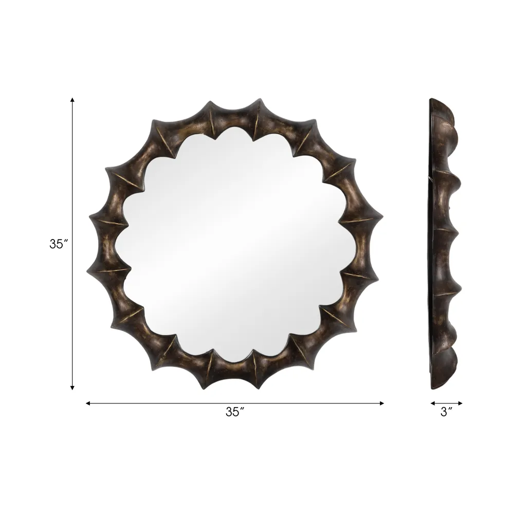 CROSBYWORTH BRONZE MIRROR 35 (IN)