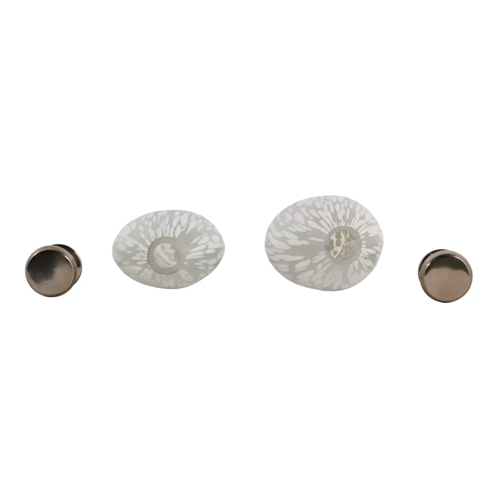 SLATETON SET OF 2 WHITE JARS 13 (IN)