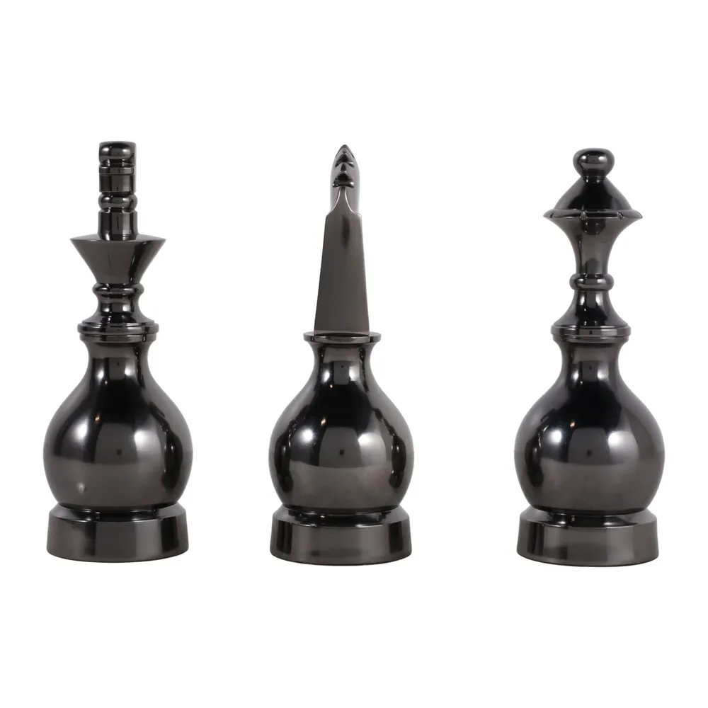 CASTONHOLM SET OF 3 SILVER DECOR 9 (IN)