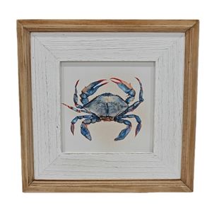 11-3/4" FRAMED CRAB WALL ART 1