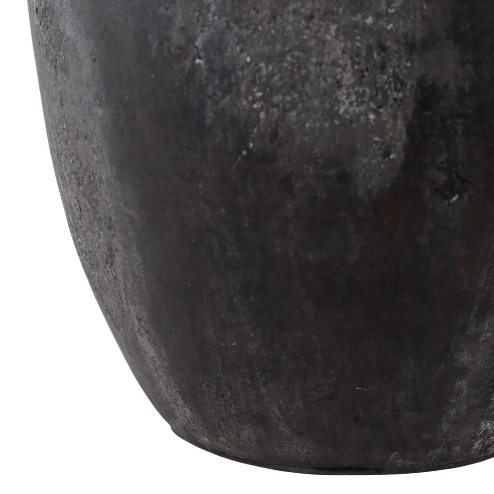 DUNCANRUN BLACK VASE 12 (IN)