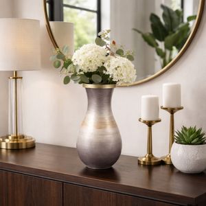 WOODSONBROOK BROWN GLASS VASE 13 (IN) 11