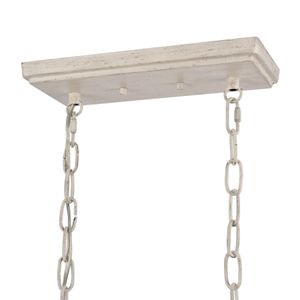Joanie 34'' Wide 6-Light Linear Chandelier - Antique White 5