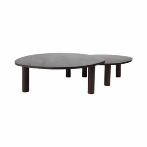 FORRESTBROOK SET OF 2 BROWN COFFEE TABLES 16 (IN) 3