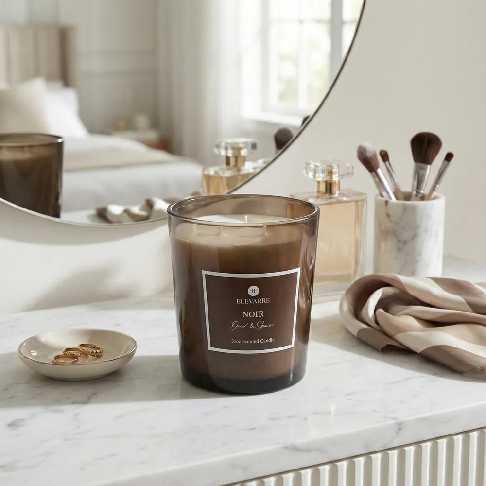 ROWANSTONE NOIR OUD AND TOBACCO CANDLE 7 (IN)