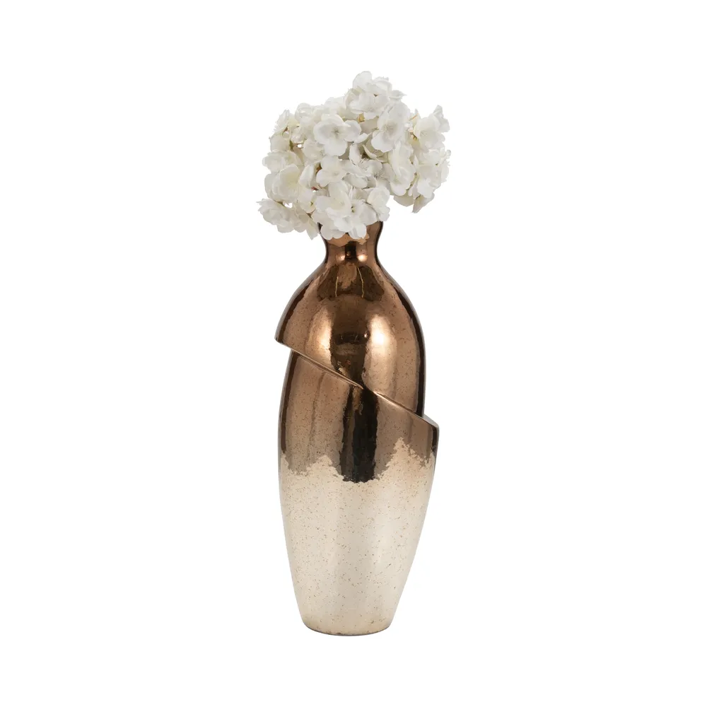 NASHCLIFF BRONZE GLASS VASE 19 (IN)