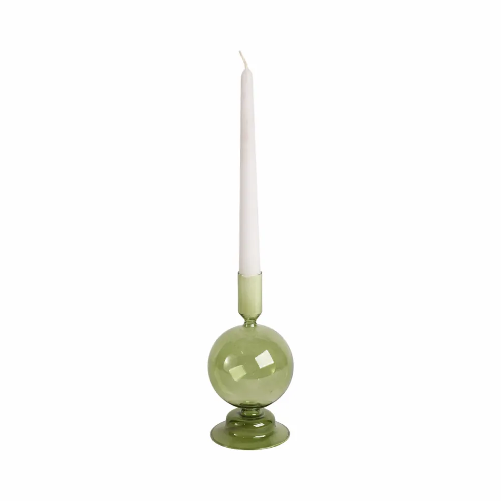 SKYLERCLIFF GREEN CANDLE HOLDER 7 (IN)