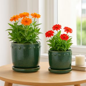 LINTONMORE SET OF 2 GREEN PLANTER 7 (IN) 11