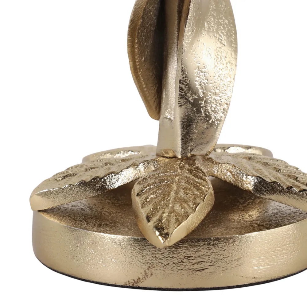 HOLLYMOOR GOLD CANDLE HOLDER 9 (IN)