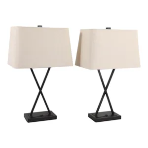 LYNNWAY SET OF 2 BLACK LAMPS 25 (IN) 3