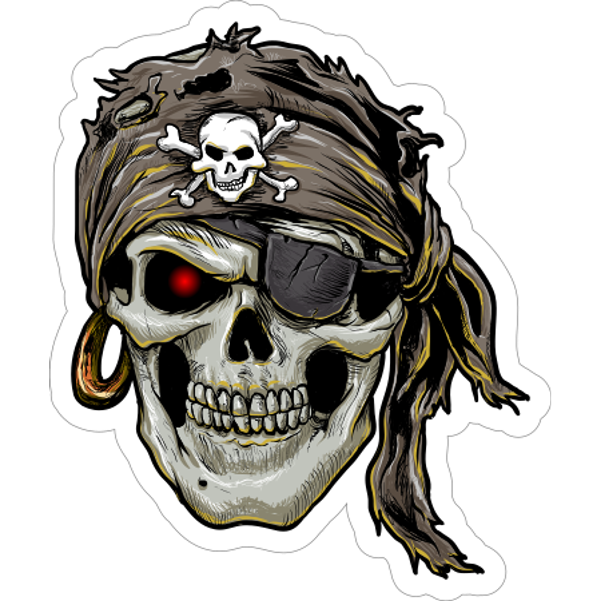 GLITTER MAGNET - PIRATE SKULL