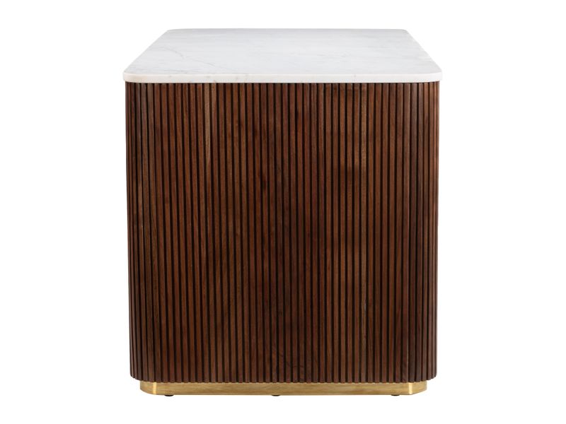 Obeah Desk White & Walnut 3