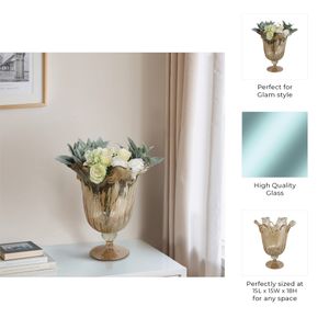 HARDENSHAW BROWN GLASS VASE 18 (IN) 10