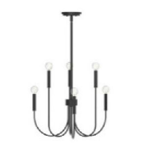 Cary 24'' Wide 6-Light Chandelier - Matte Black 1