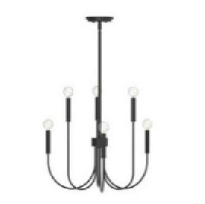 Cary 24'' Wide 6-Light Chandelier - Matte Black