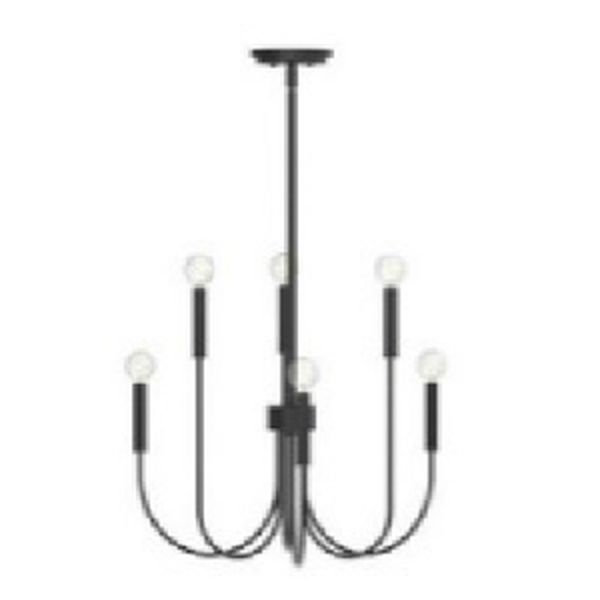 Cary 24'' Wide 6-Light Chandelier - Matte Black