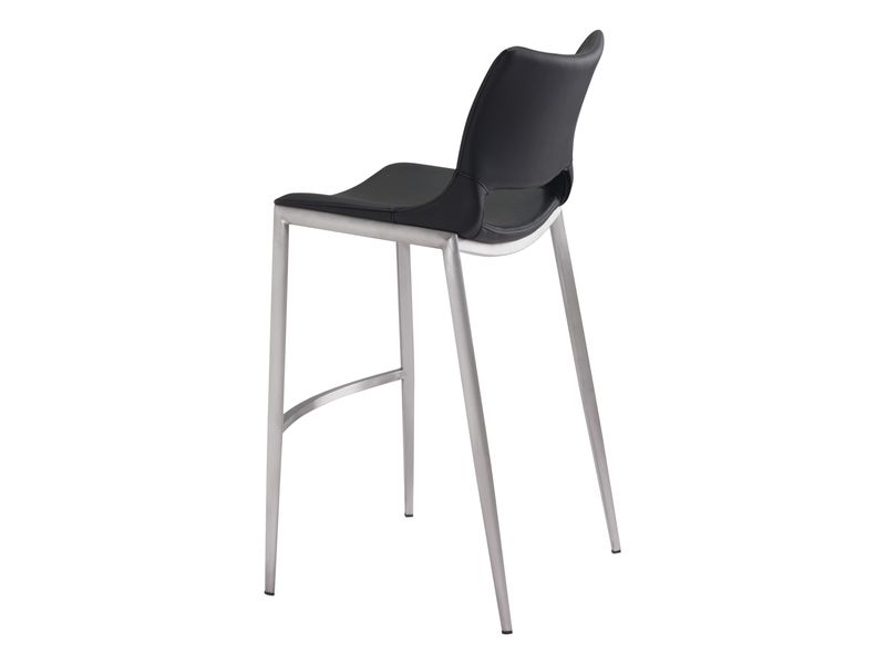 Ace Barstool Black & Silver 6