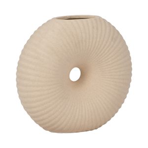 CER, 7" DONUT HOLE VASE, COTTON 4