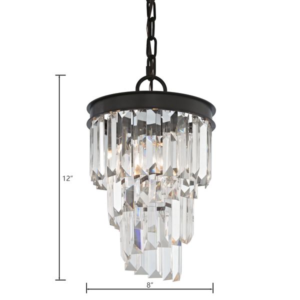 Palacial 8'' Wide 1-Light Mini Pendant - Oil Rubbed Bronze