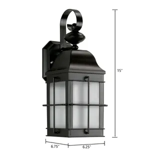 Bibury 15'' High 1-Light Outdoor Sconce - Black 2