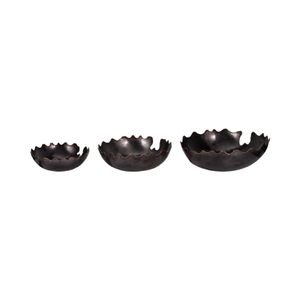 BRENTONSTONE SET OF 3 BLACK BOWLS 6 (IN) 3