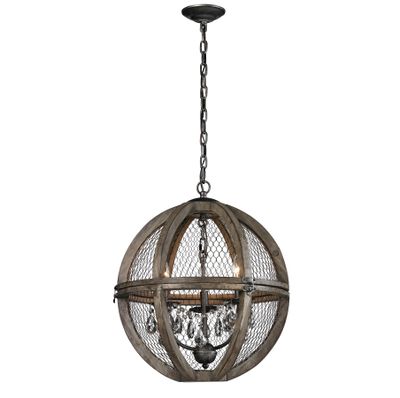 Renaissance Invention 18'' Wide 3-Light Chandelier - Weathered Zinc