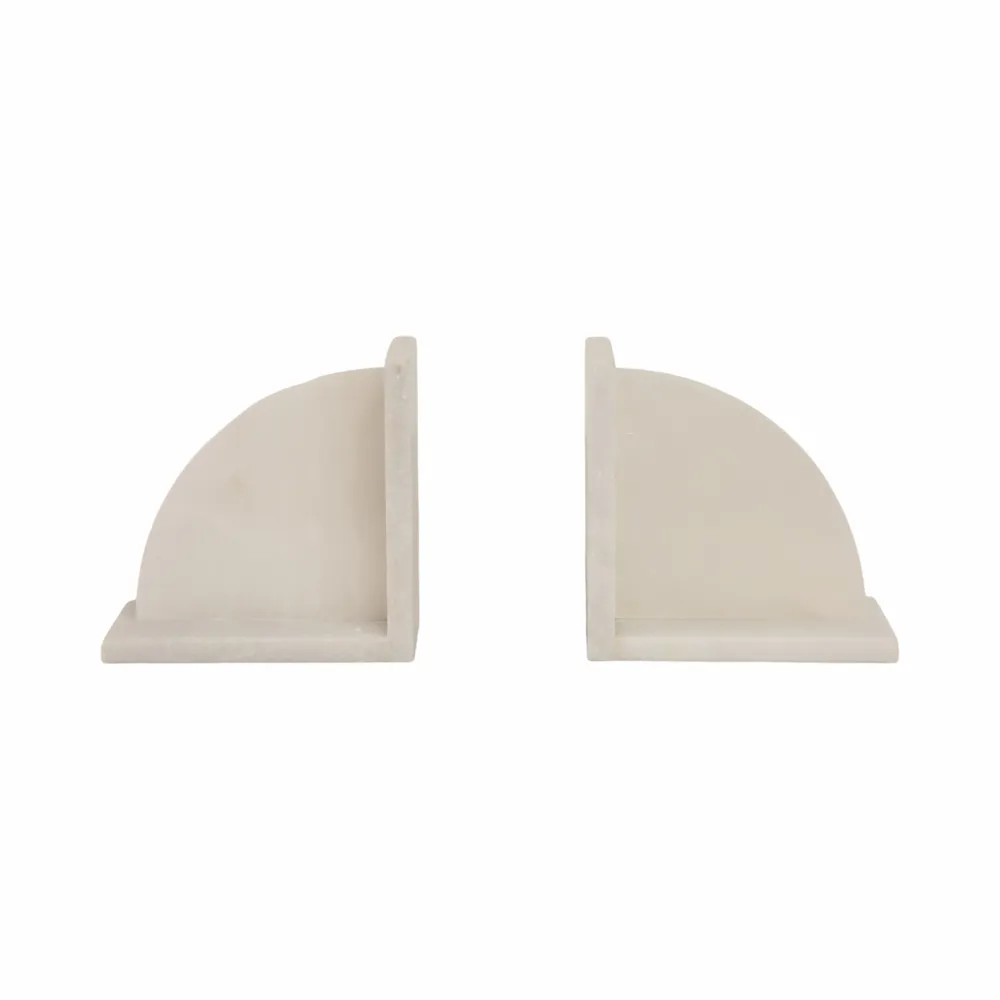 JULIANWIND SET OF 2 WHITE BOOKENDS 6 (IN)