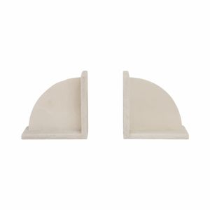 JULIANWIND SET OF 2 WHITE BOOKENDS 6 (IN) 1