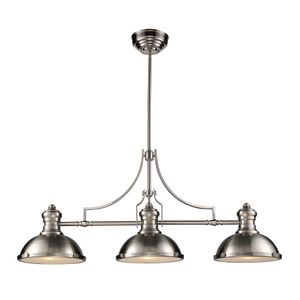 Chadwick 47'' Wide 3-Light Linear Chandelier - Satin Nickel 1