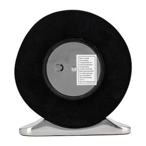METAL,7"H,CANDID TABLE CLOCK,WHITE/BLACK 5