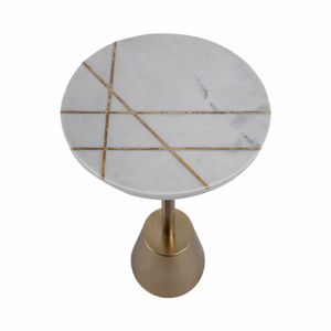ERWINSTONE WHITE TABLE 23 (IN) 8