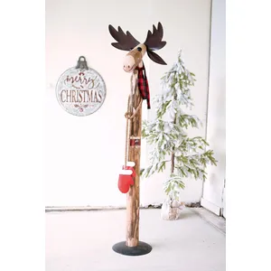 Recycled Wood and Iron Moose 1