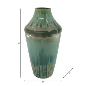 COLEFIELD GREEN VASE 16 (IN) 7