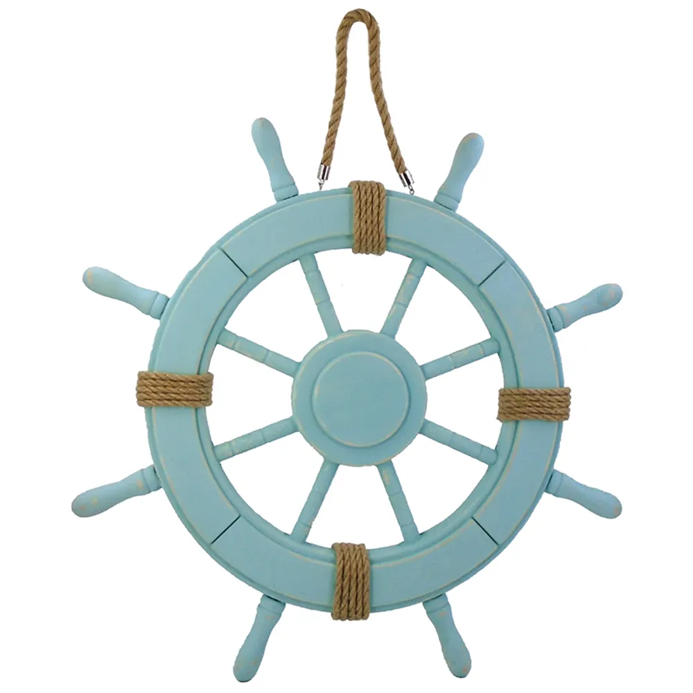 24-1/4" SHIPS WHEEL PLAQUE IN GREEN
