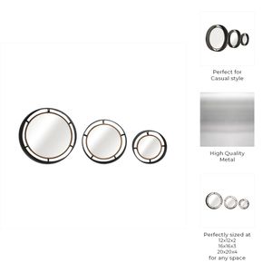 JENSENCREST SET OF 3 GOLD MIRRORS 4 (IN) 9