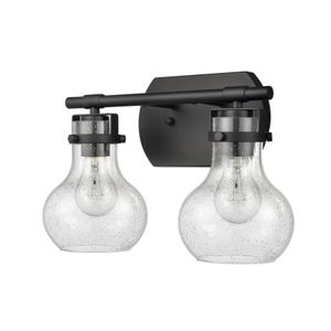 Salamanca 15.5'' Wide 2-Light Vanity Light - Matte Black 6