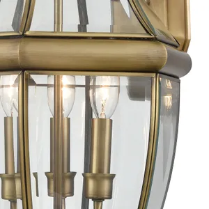 Ashford 12'' High 3-Light Outdoor Sconce - Antique Brass 3