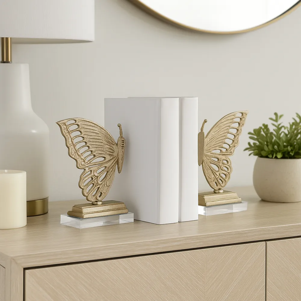 ARLOWCREST SET OF 2 GOLD DECOR 9 (IN)