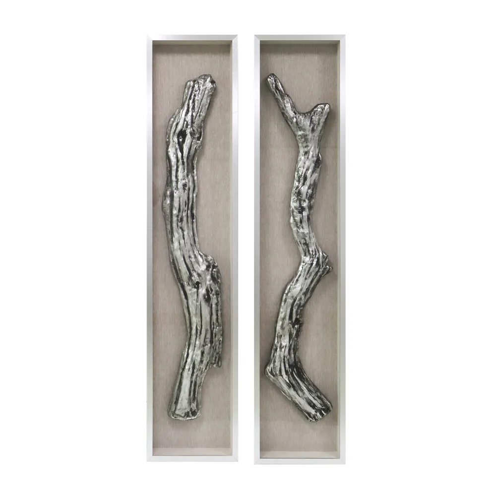 BRIGHTONVALE SET OF 2 IVORY WALL SCULPTURES 70 (IN)