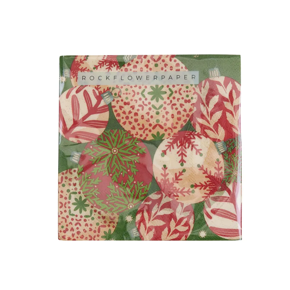 Scandi Ornaments Paper Cocktail Napkins (Pack of 25)