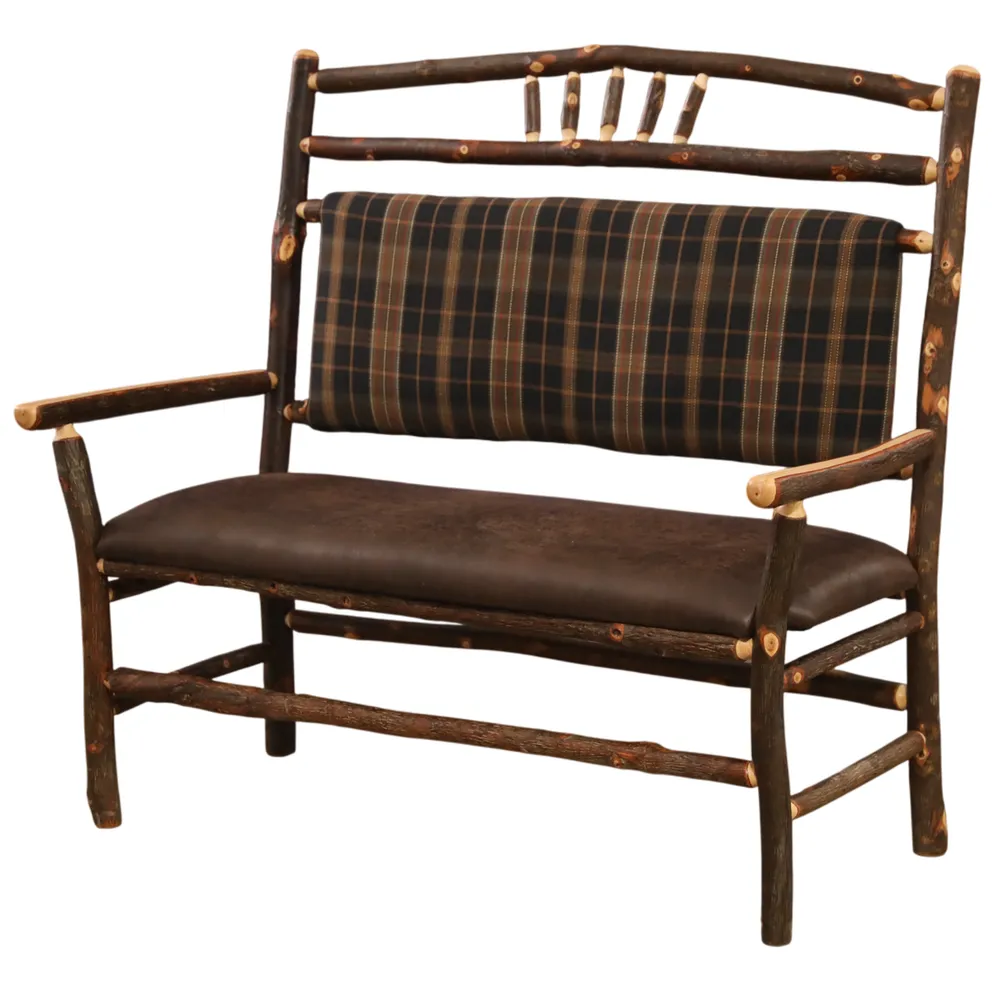 Hickory Log Settee - Customer Fabric