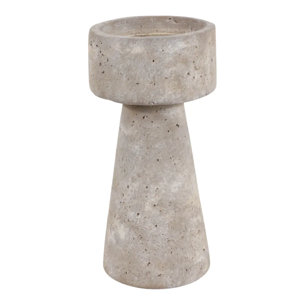 CARLIN GRAY CANDLE HOLDER 8 (IN)
