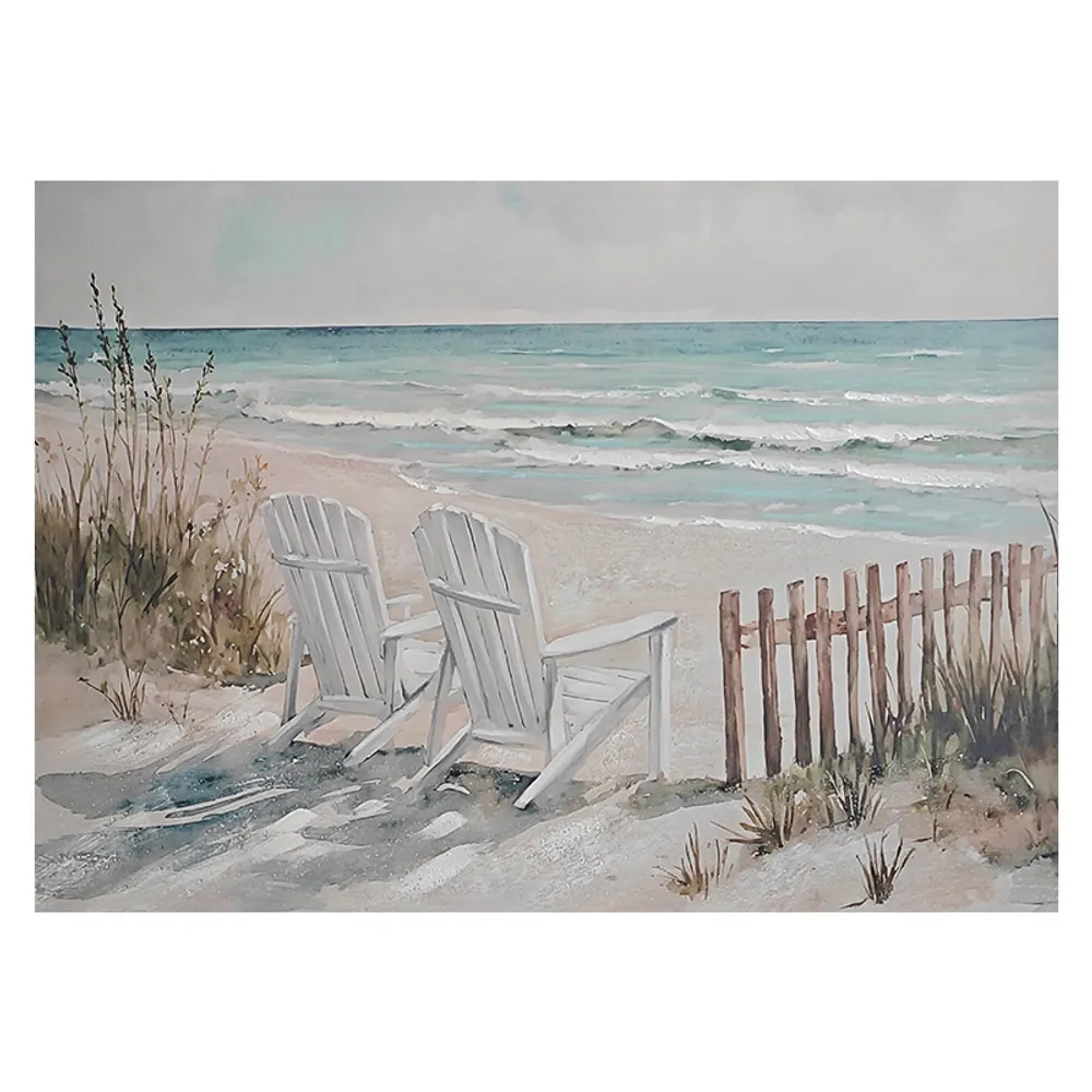 35-1/2" BEACH CANVAS WITH 2 CHAIRS